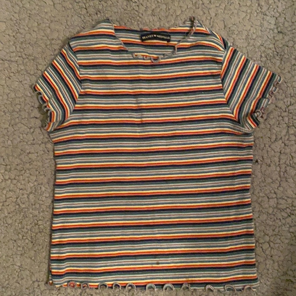 Color Striped Crop Top 🌈